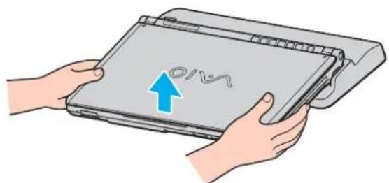 SONY Vaio VGN-TX2XP - Abnehmen des Computers vom Schnittstellenreplikator - 1