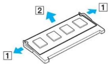 SONY Vaio VGN-TX2XP - Entfernen und Installieren eines Speichermoduls - 2