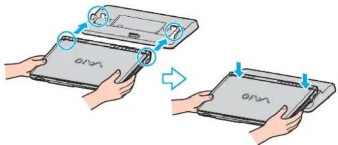 SONY Vaio VGN-TX2XP - Andocken des Computers an den Schnittstellenreplikator - 3