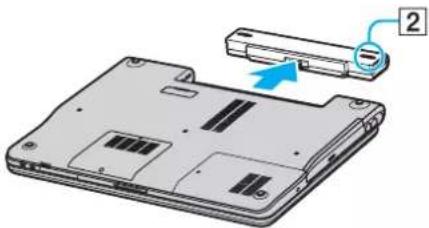 SONY Vaio VGN-FS195XP - Removing the battery pack - 2