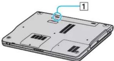 SONY Vaio VGN-FS195XP - Removing the battery pack - 1