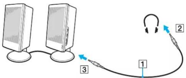 SONY Vaio VGN-FS195XP - Connecting external speakers - 1
