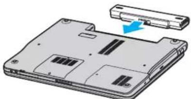 SONY Vaio VGN-FS195XP - Installing the battery pack - 2