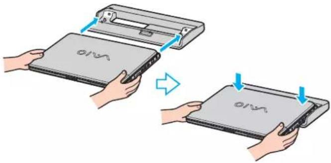 SONY Vaio VGN-FS195XP - Attaching your computer to the port replicator - 4