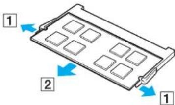 SONY Vaio VPCY21B7E - Entfernen und Installieren eines Speichermoduls - 2