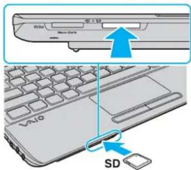 SONY Vaio VPCY21B7E - So setzen Sie eine SD-Speicherkarte ein - 1