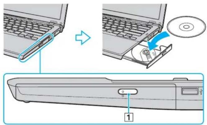 SONY Vaio VGN-SR57S - So legen Sie eine Disc ein - 1
