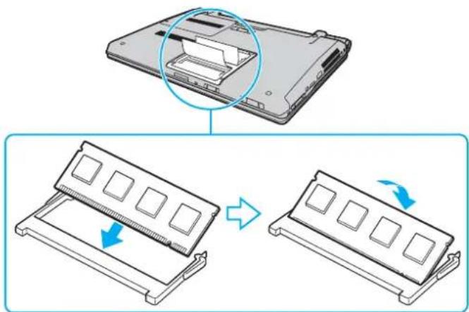 SONY Vaio VGN-SR57S - Entfernen und Installieren eines Speichermoduls - 4