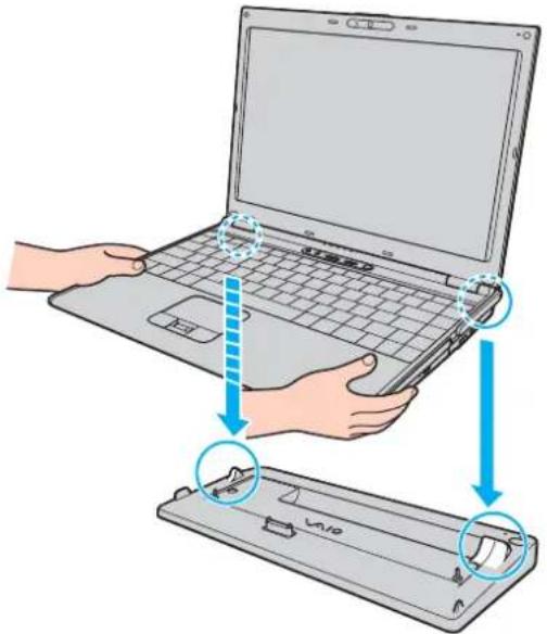 SONY Vaio VGN-SZ71MN - Attaching Your Computer to the Docking Station - 3