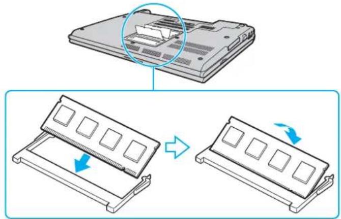 SONY Vaio VGN-SZ71MN - Removing and Installing a Memory Module - 4