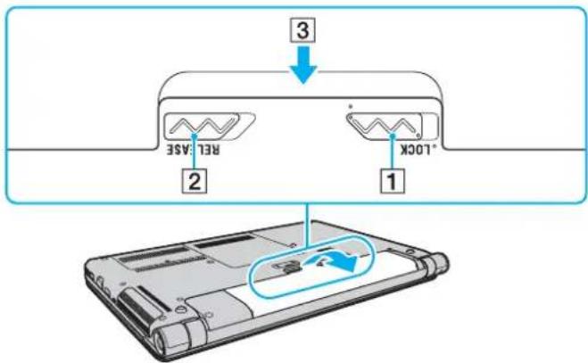 SONY Vaio VPCS12C5E - To remove the battery pack - 1