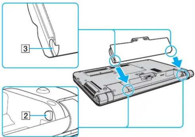 SONY Vaio VPCS12C5E - Installing/Removing the Battery Pack - 2