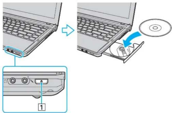SONY Vaio VPCS12C5E - To insert a disc - 1