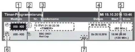PANASONIC TX-32ESF607 - Timer-Programmierung - 8