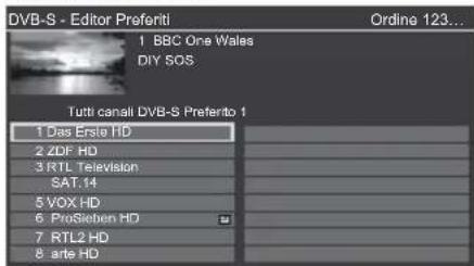 PANASONIC TX-32ESF607 - ■ Lista dei canali DVB preferiti - 1