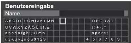 PANASONIC TX-32ESF607 - ■ Eingeben von Zeichen über die eingeblendete Tastatur - 1