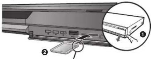PANASONIC DMP-BD80EG - Inserción o extracción de una tarjeta SD - 1