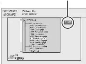 PANASONIC DMP-BD80EG - Nummer des ausgewählten Verzeichnisses/Verzeichnisse insgesamt - 1