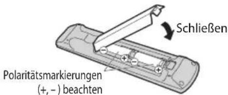 PANASONIC Viera TX-P50GT30J - Einlegen / Entfernen der Batterien der Fernbedienung - 2