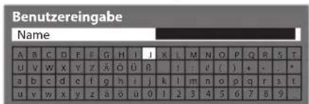 PANASONIC Viera TX-P50C3J - ■ Eingeben von Zeichen über die eingeblendete Tastatur - 1