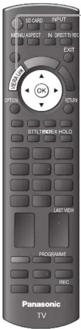 PANASONIC Viera TX-P50C3J - Menüsteuerung eines angeschlossenen Gerätes über die VIERA-Fernbedienung [VIERA Link Einstellungen] - 1