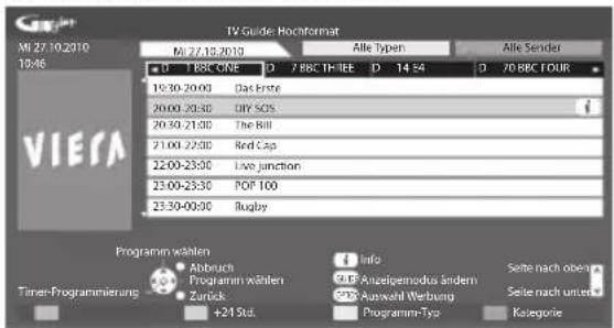 PANASONIC Viera TX-P50C3J - Rufen Sie den Programmassistenten auf. - 2