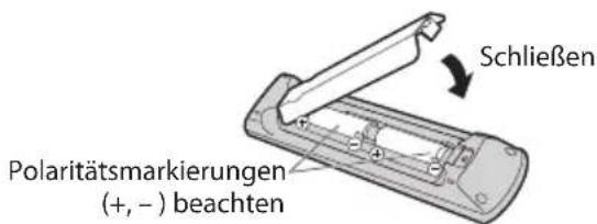 PANASONIC Viera TX-P50C3J - Einlegen / Entfernen der Batterien der Fernbedienung - 2