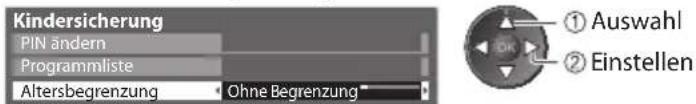 PANASONIC Viera TX-P50C3J - ■ Einstellen der Altersbegrenzung - 1