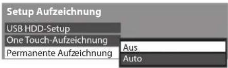 PANASONIC Viera TX-P46G30J - Anhalten von „Permanente Aufzeichnung“ - 1