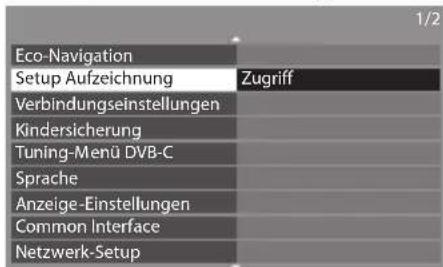 PANASONIC Viera TX-P46G30J - Wählen Sie [Setup Aufzeichnung] - 1