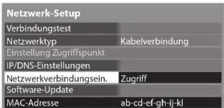 PANASONIC Viera TX-P46G30J - Auswahl [Netzwerkverbindungseinstellungen] - 1
