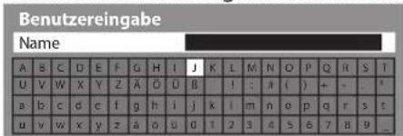 PANASONIC Viera TX-P46G30J - Eingeben von Zeichen über die eingeblendete Tastatur - 1