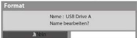 PANASONIC Viera TX-P46G30J - 3Bearbeiten des USB-Festplattennamens - 1