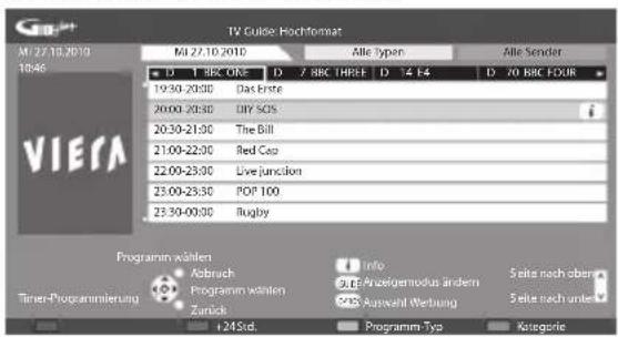 PANASONIC Viera TX-P46G30J - Rufen Sie den Programmassistenten auf. - 2