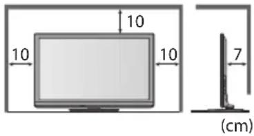 PANASONIC Viera TX-P46G30J - Für einen zur Wärmeabfuhr ausreichenden Freiraum im Umfeld des Gerätes sorgen - 1