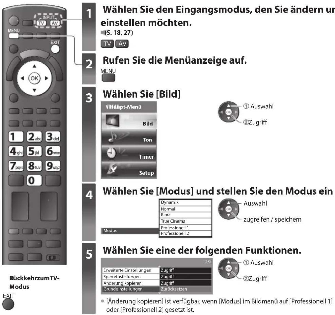 PANASONIC Viera TX-P46G30J - ErweiterteBildeinstellungen - 1