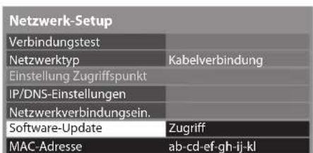 PANASONIC Viera TX-P46G30J - Wählen Sie [Software-Update] - 1