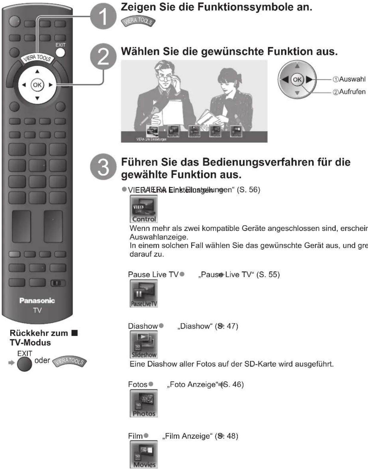 PANASONIC Viera TX-P42GN13 - Gebrauch von VIERA TOOLS - 1