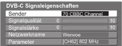 PANASONIC Viera TX-P42GN13 - DVB-Signal überprüfen Signaleigenschaften - 3