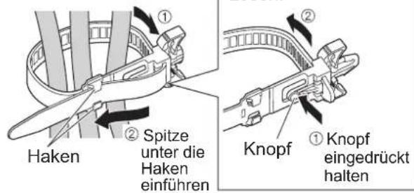 PANASONIC Viera TX-P42GN13 - Gebrauch der Kabelklemmen - 3