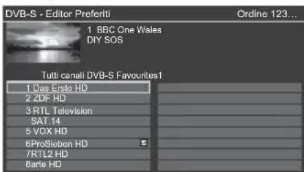 PANASONIC TX-50GXF887 - ■ Lista dei canali DVB preferiti - 1