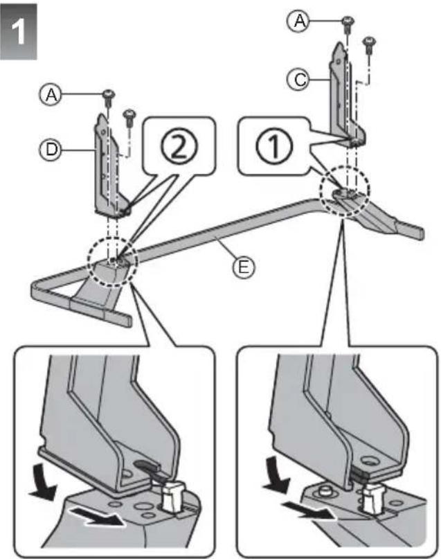 PANASONIC TX-50GXF887 - Zusammenbau des Standfußes - 1
