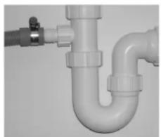 HOOVER DYN 10144DP-80 - Option 1 - Waste pipe connection (waste trap) - 1