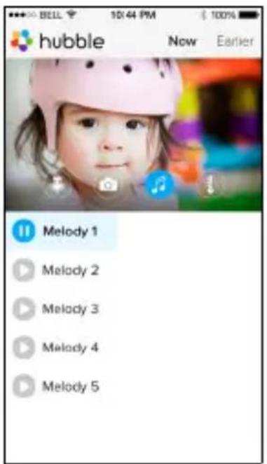 hubble Now Earlier Melody 1 Melody 2 Melody 3 Melody 4 Melody 5