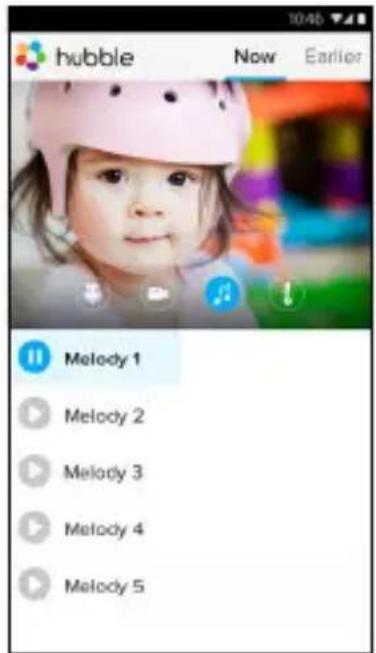 hubble Now Earlier Melody 1 Melody 2 Melody 3 Melody 4 Melody 5