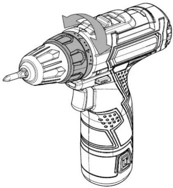 TROTEC PSCS 10-12V - Drehmomentvorwahl / Bohrstufe - 1