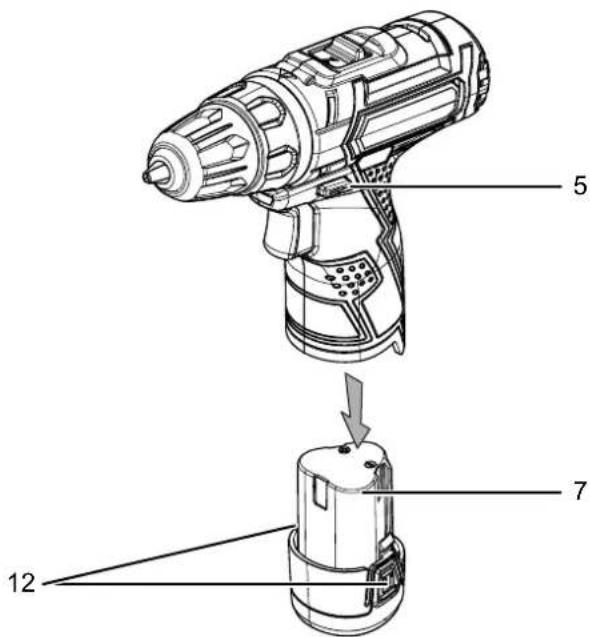 TROTEC PSCS 10-12V - Akku einsetzen - 2