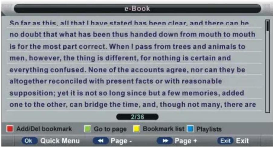 Smartbook SBTV32 - Während der normalen E-Book-Wiedergabe: - 1