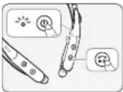 Diagram showing three electronic device buttons with icons and labels, likely illustrating a power switch or trigger mechanism.