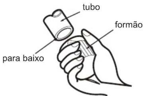 tubo formão para baixo